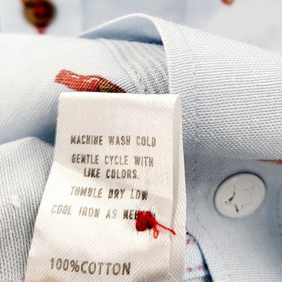 Sovereign Codes Los Angeles Light Blue Pizza & Sauce Button-Up Men's Shirt Sz M - Picture 9 of 9